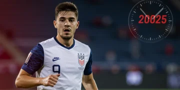 American soccer player in action, contract expiration looming in 2025