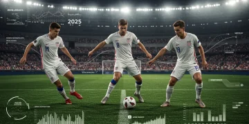 Dynamic graphic comparing defensive stats of American wing-backs in 2025