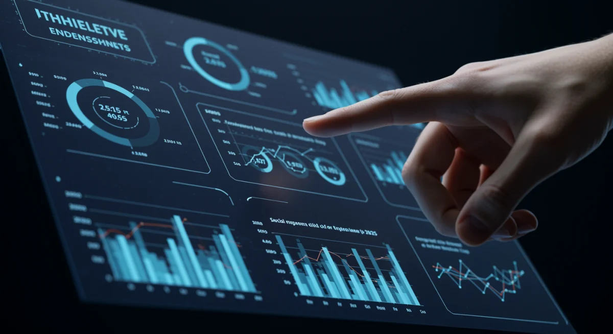 Digital dashboard showing athlete endorsement metrics and financial projections for 2025.