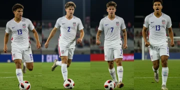 Emerging US forwards showcasing their skills on the field, ready for 2025