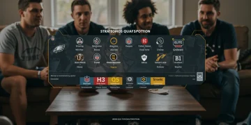 Fantasy football draft board with elite quarterbacks and streaming options highlighted