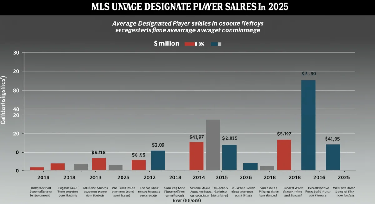 Infographic showing the average salary growth of MLS Designated Players over recent years, emphasizing the 2025 projection.