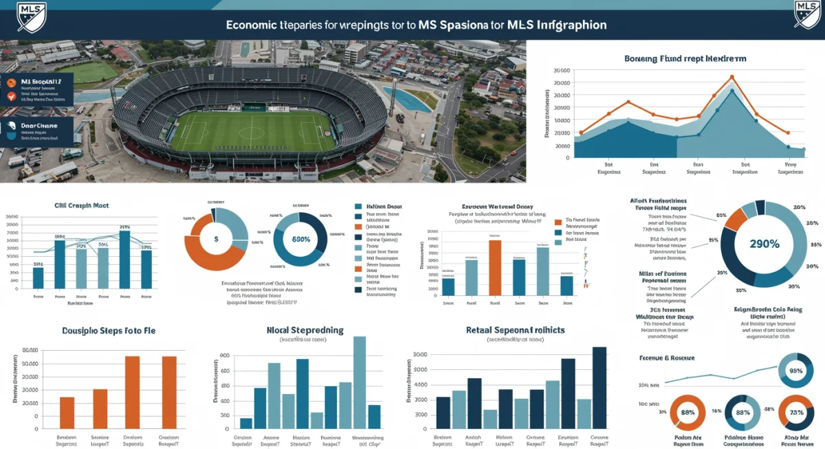Infographic detailing MLS expansion economic metrics: jobs, spending, revenue.