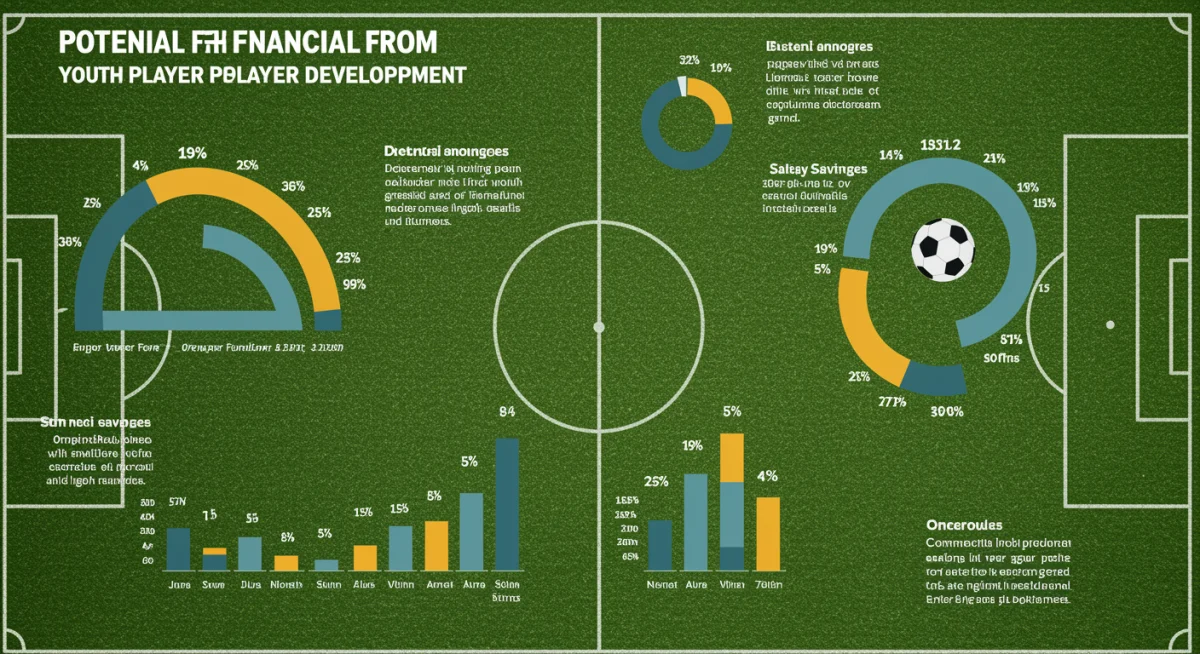 Infographic detailing financial gains from youth player development and investment.
