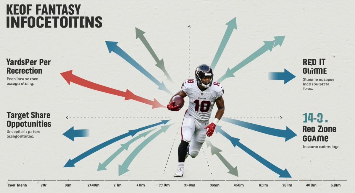 Infographic of key fantasy football metrics for points per game