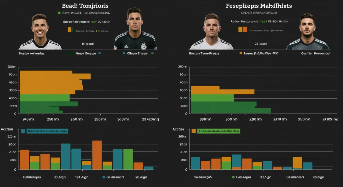 Chart comparing top 4 MLS goalkeepers performance metrics
