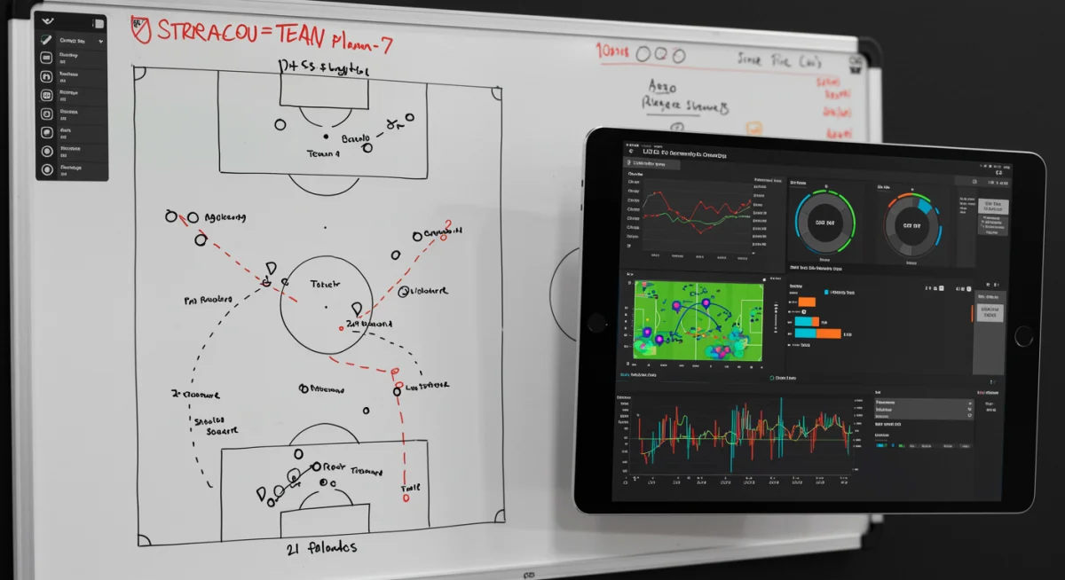 MLS team strategy and tactical planning board with player data